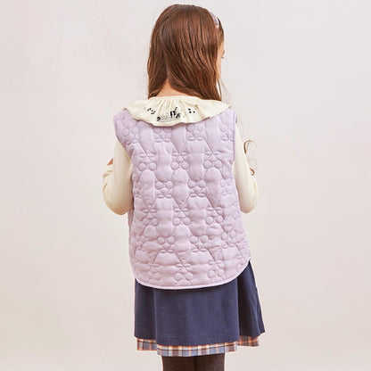 櫻桃絎縫塔夫綢拉鍊馬甲