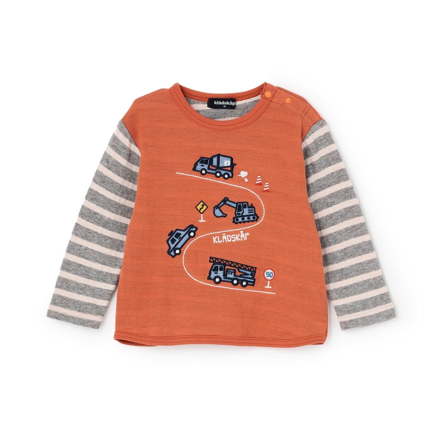 【人氣商品】【直營店無售】汽車刺繡夾層長袖T恤