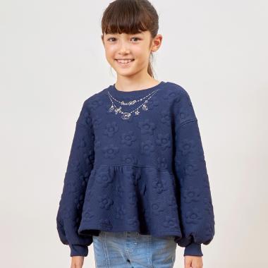 花卉提花荷葉邊衛衣