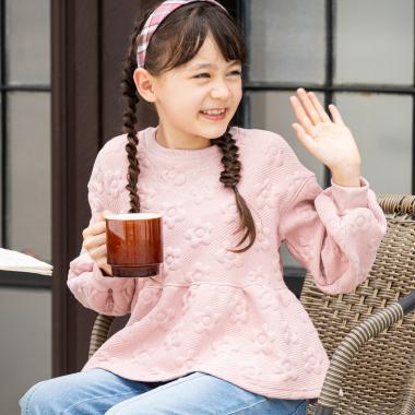 花卉提花荷葉邊衛衣