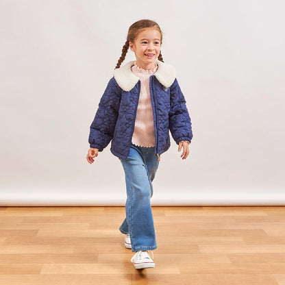 彈力牛仔加絨長褲