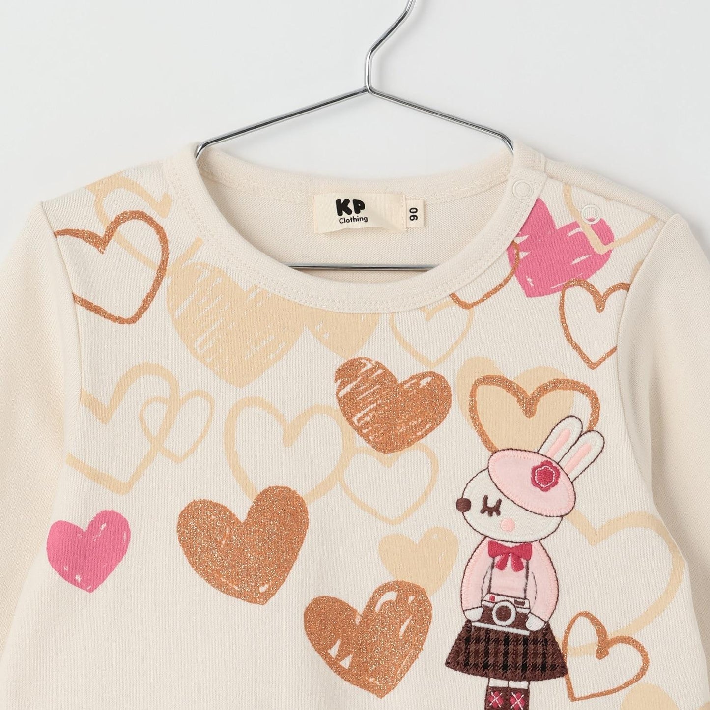 格紋百褶長袖長款上衣