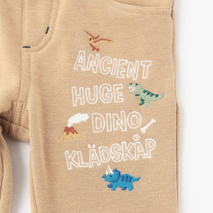 【人氣商品】【直營店無售】恐龍刺繡長款直筒褲