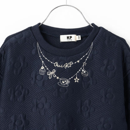 花卉提花荷葉邊衛衣