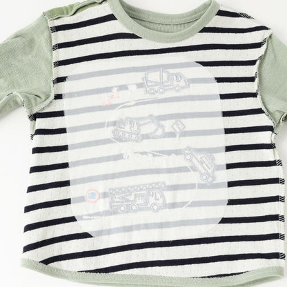 【人氣商品】【直營店無售】汽車刺繡夾層長袖T恤