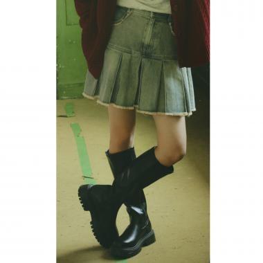 【LTXC】拼色百褶裙