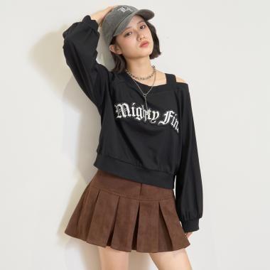 【LTXC】拼色百褶裙