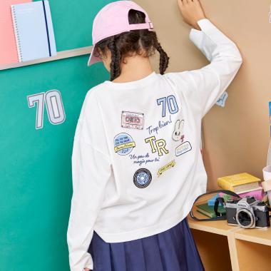 【Trois Lapins】徽章設計長袖T恤