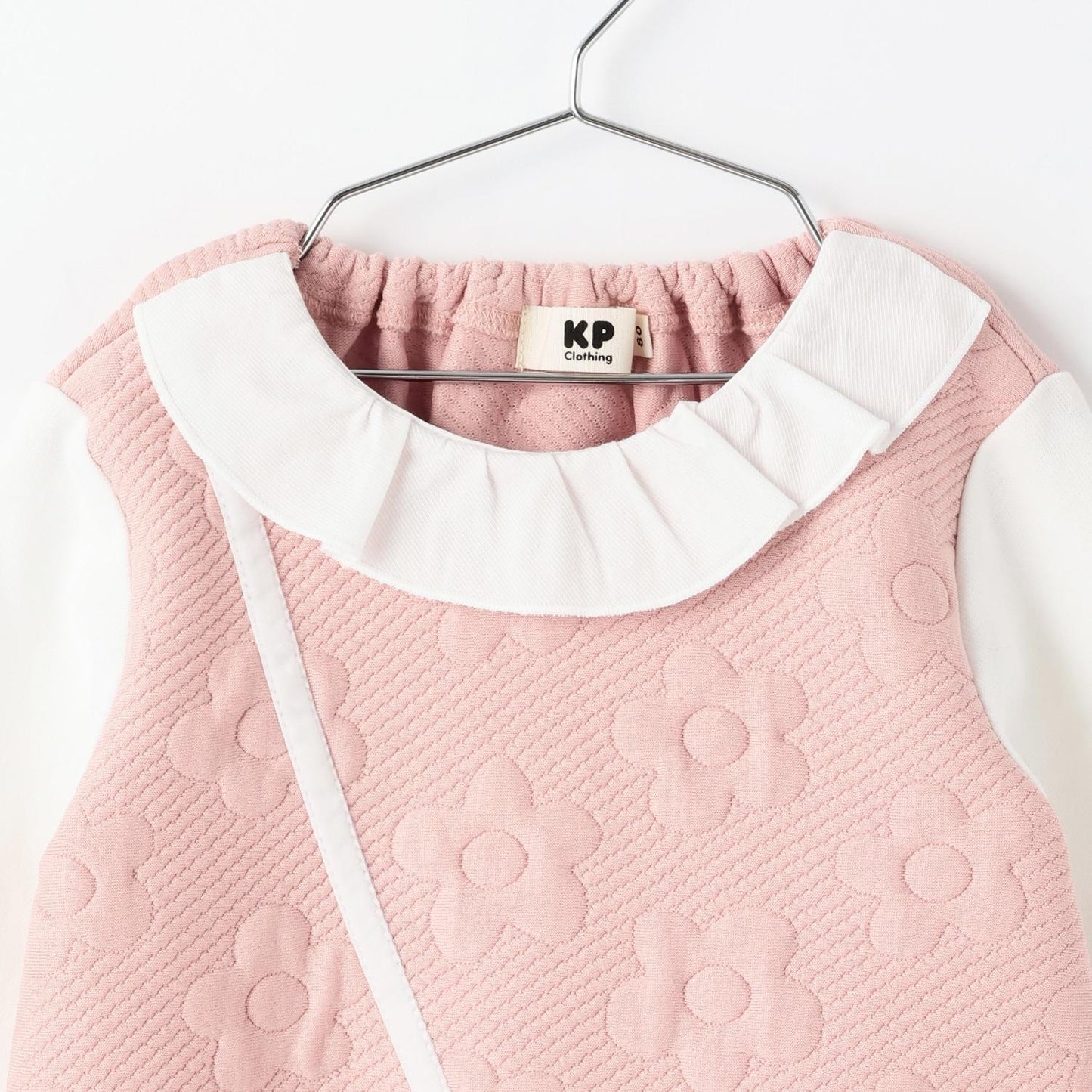 mimi醬斜挎包風格花卉絎縫連衣裙