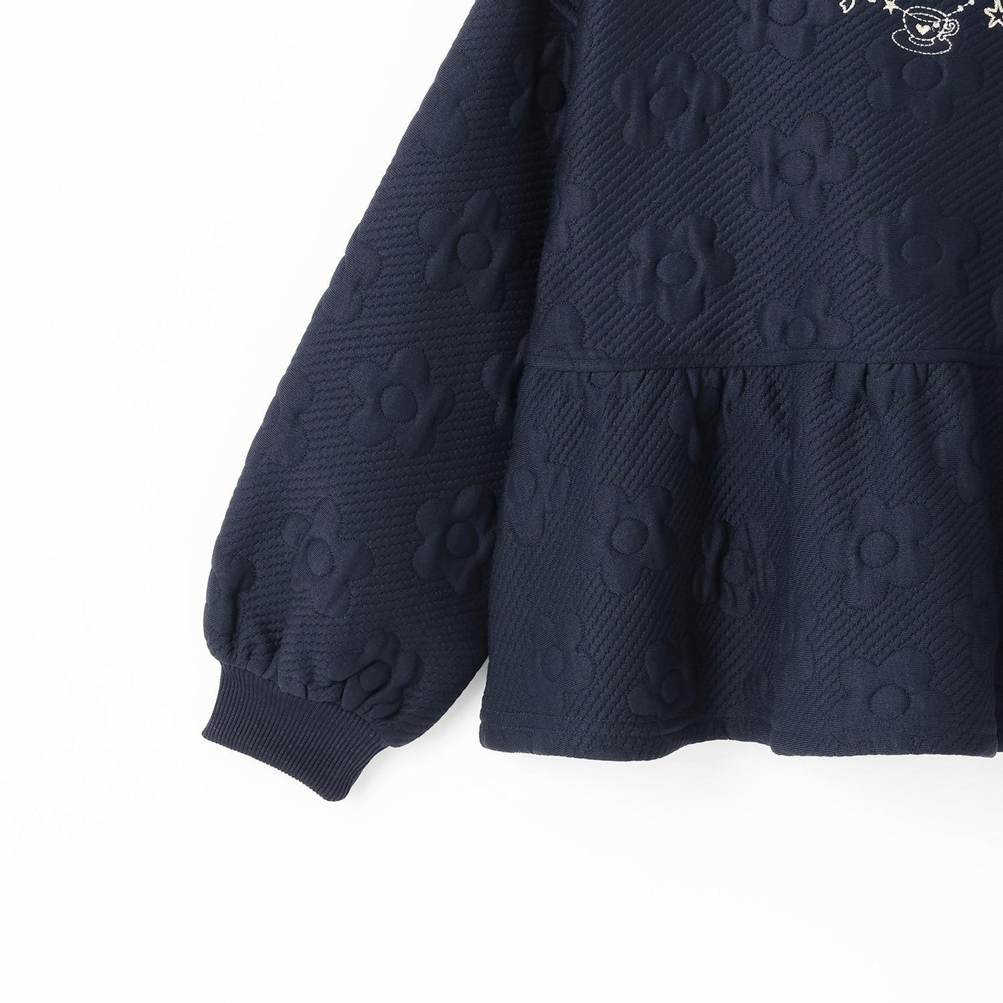 花卉提花荷葉邊衛衣