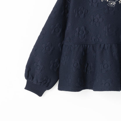 花卉提花荷葉邊衛衣