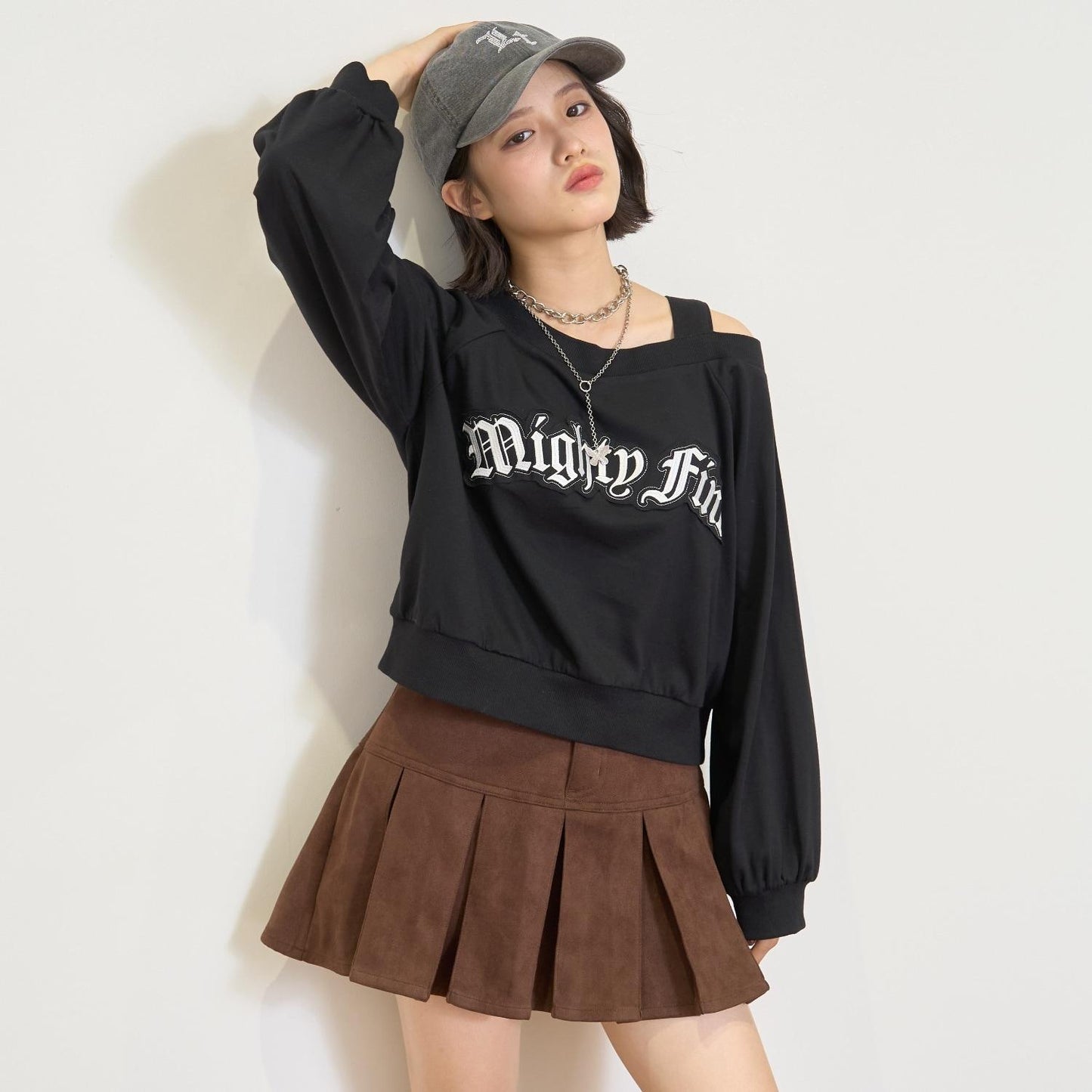 【LTXC】拼色百褶裙