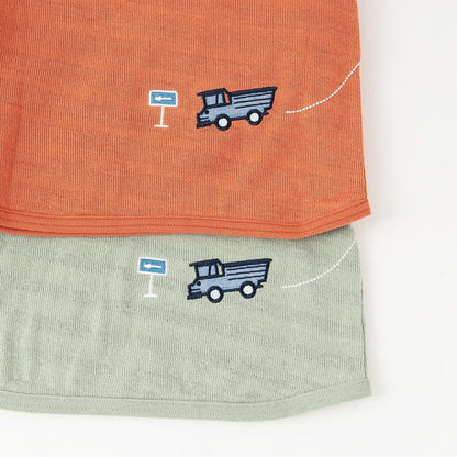 【人氣商品】【直營店無售】汽車刺繡夾層長袖T恤