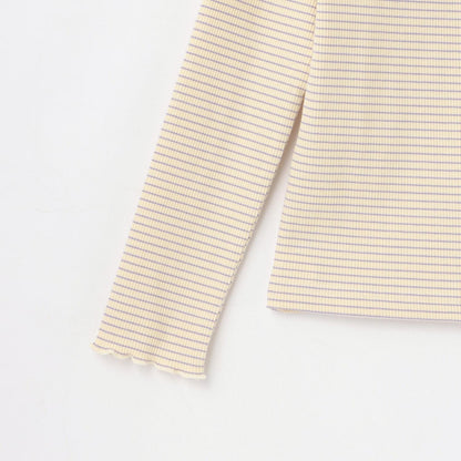 【Trois Lapins】水手領羅紋條紋長袖T恤