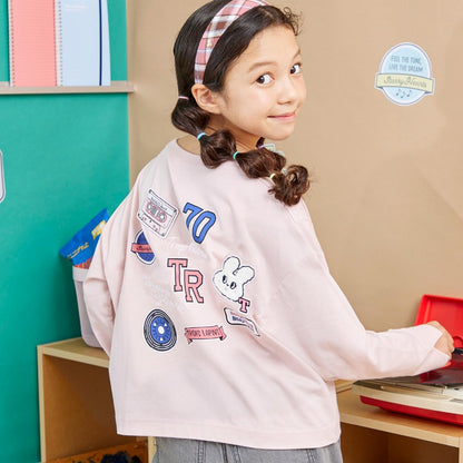 【Trois Lapins】徽章設計長袖T恤