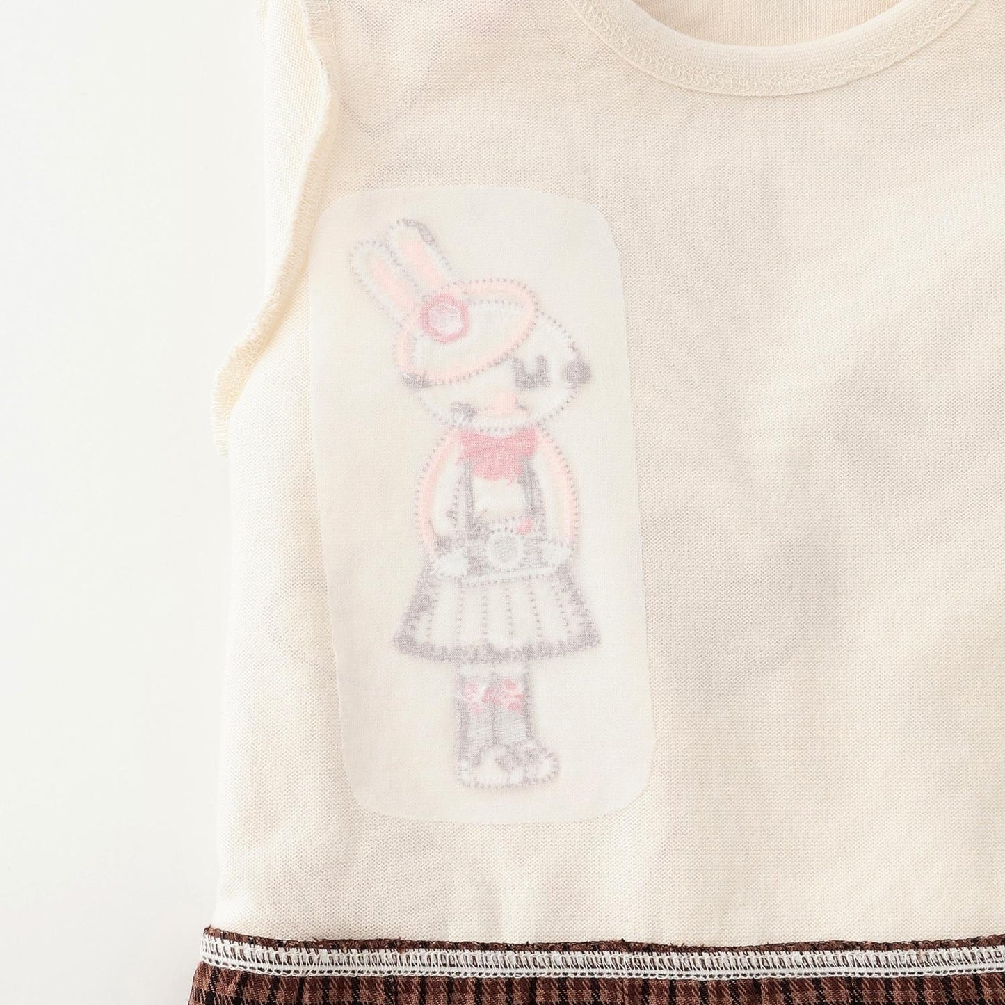 格紋百褶長袖長款上衣