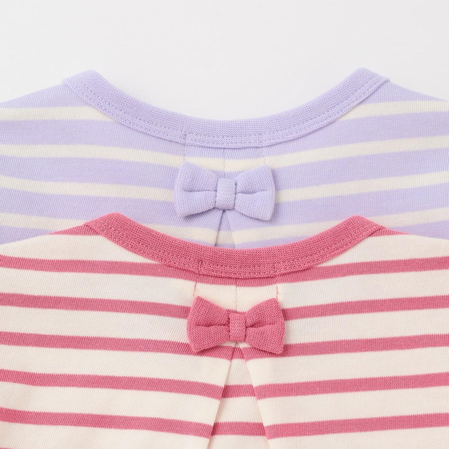 mimi醬貼布條紋長袖T恤