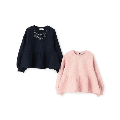 花卉提花荷葉邊衛衣