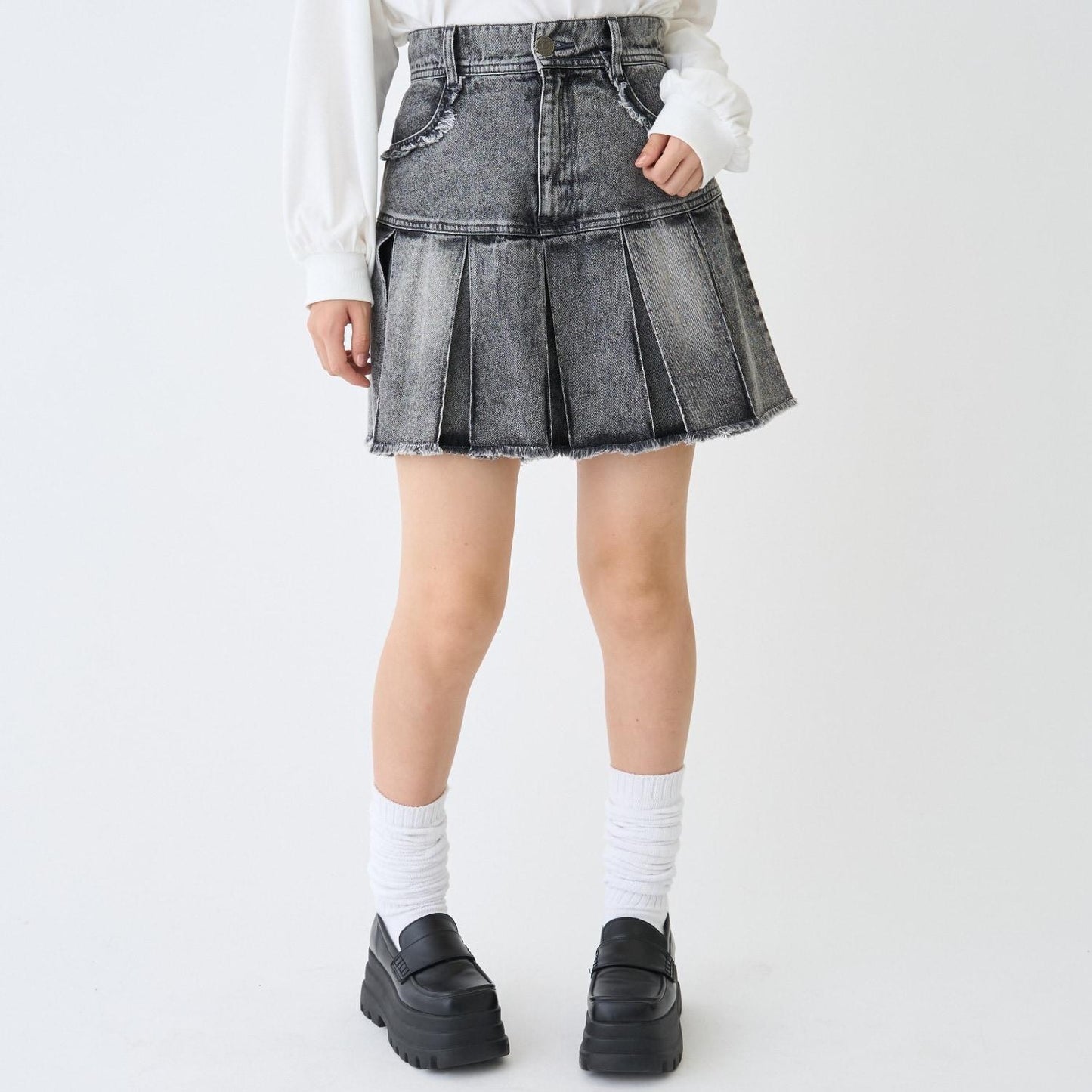 【LTXC】拼色百褶裙