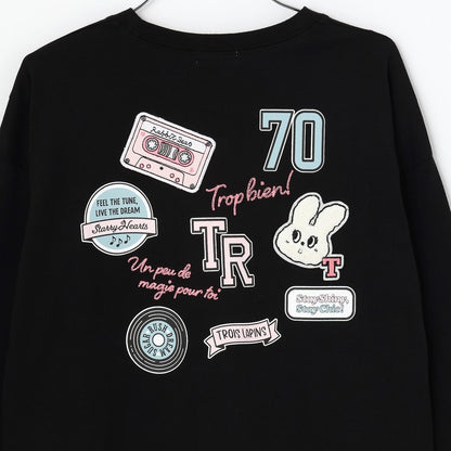 【Trois Lapins】徽章設計長袖T恤