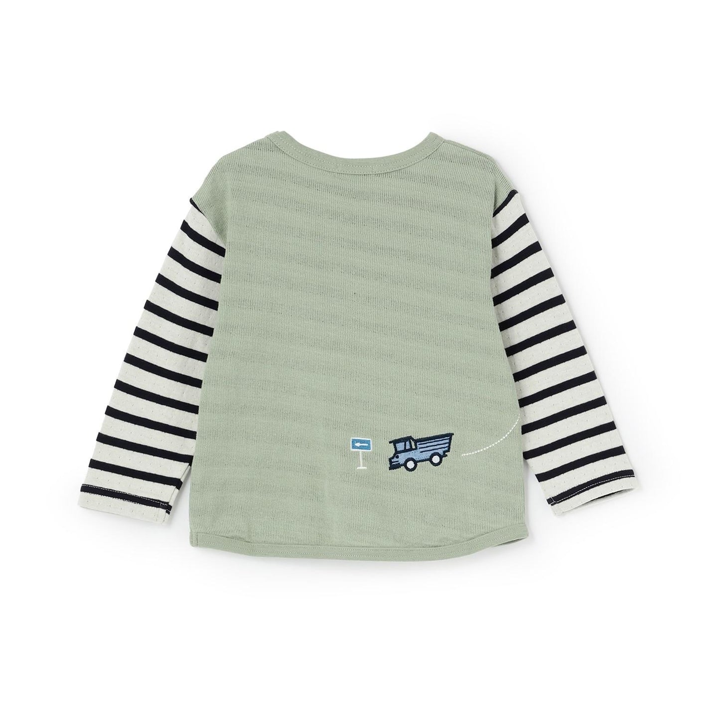 【人氣商品】【直營店無售】汽車刺繡夾層長袖T恤