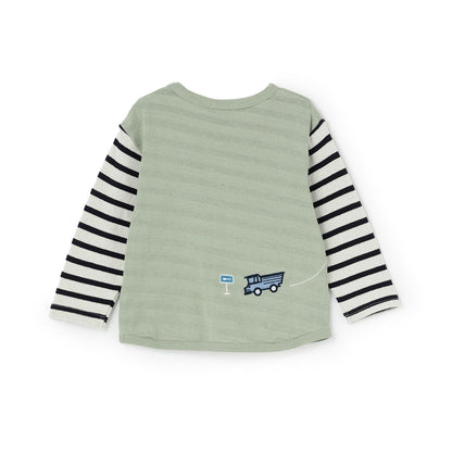 【人氣商品】【直營店無售】汽車刺繡夾層長袖T恤