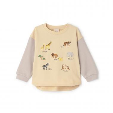 動物刺繡長袖T恤