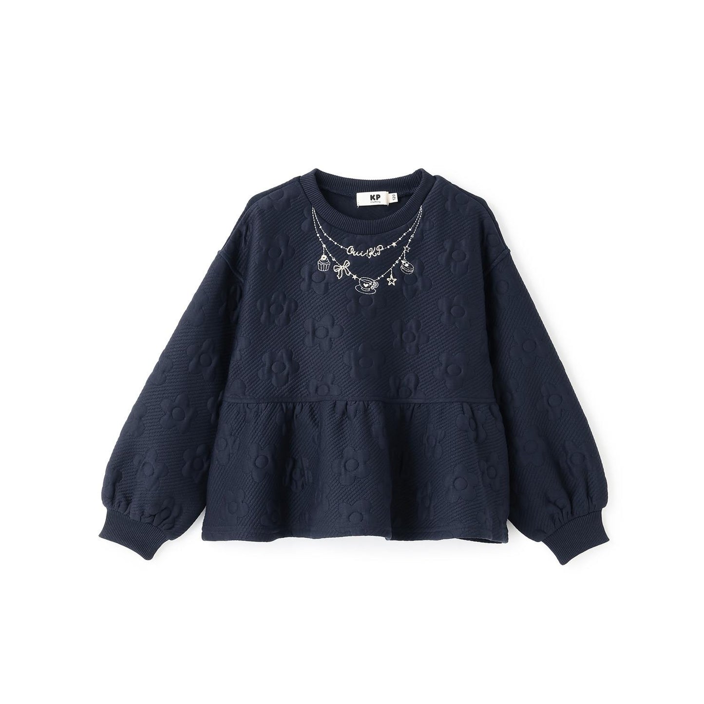 花卉提花荷葉邊衛衣