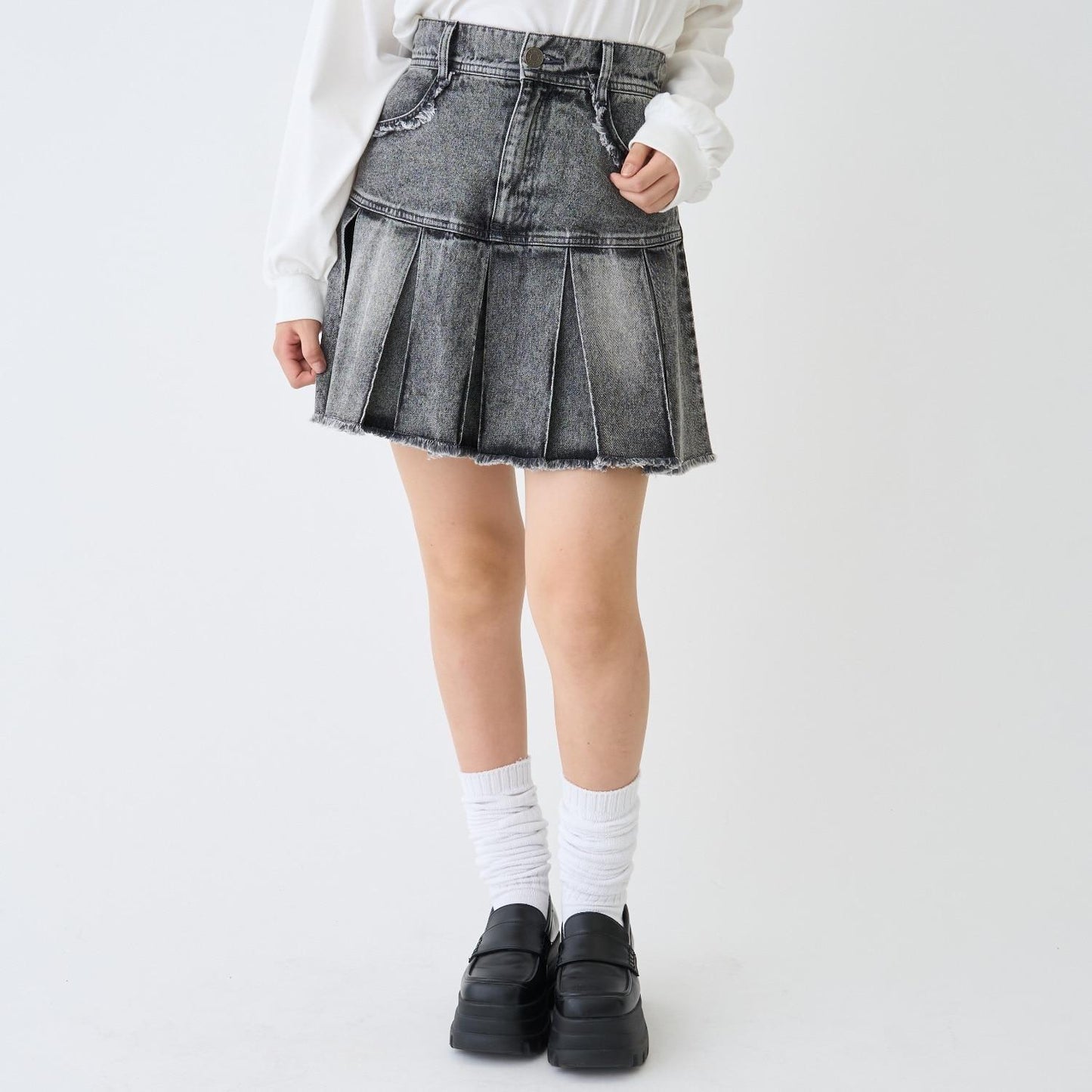 【LTXC】拼色百褶裙