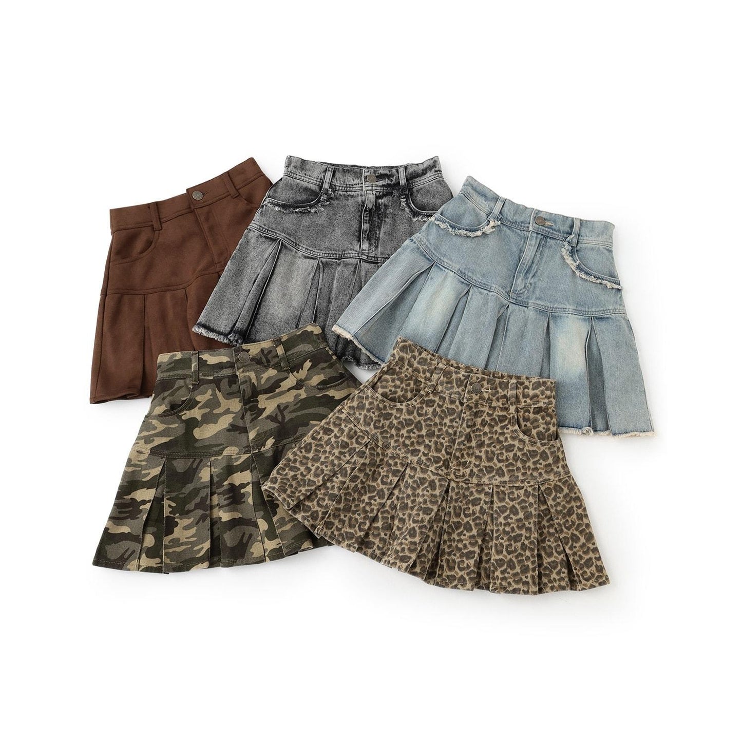 【LTXC】拼色百褶裙