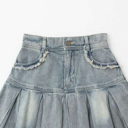 【LTXC】拼色百褶裙