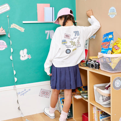 【Trois Lapins】徽章設計長袖T恤