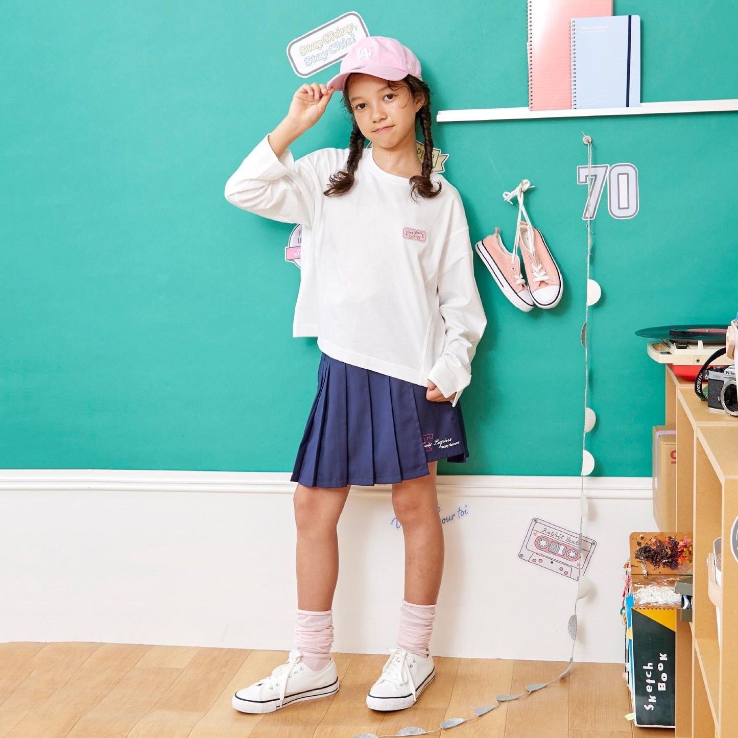 【Trois Lapins】徽章設計長袖T恤