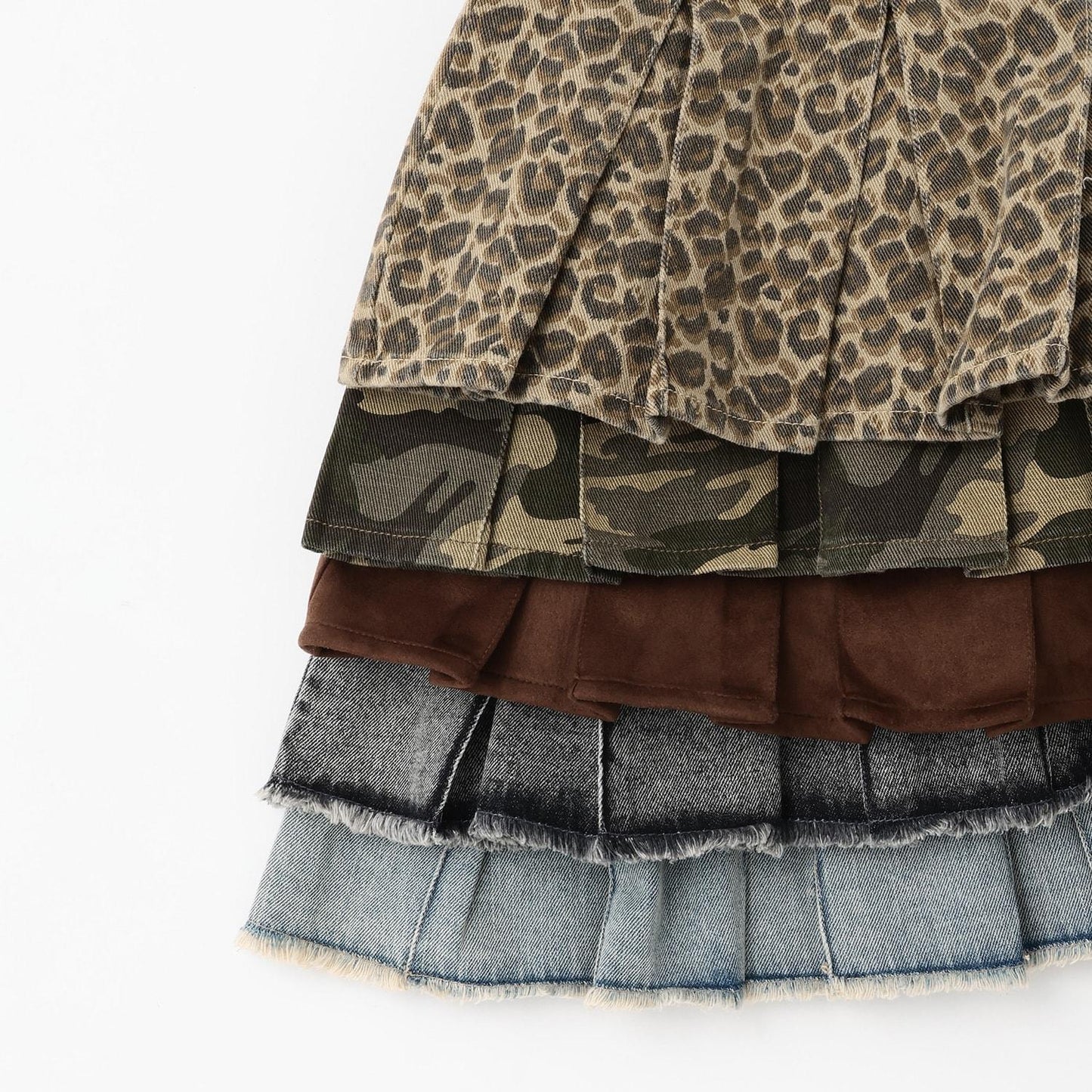 【LTXC】拼色百褶裙