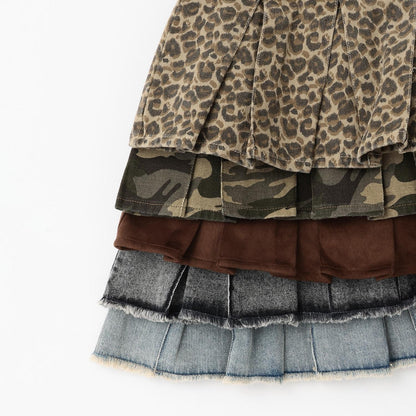 【LTXC】拼色百褶裙