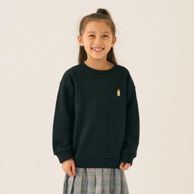 小熊刺繡加絨衛衣