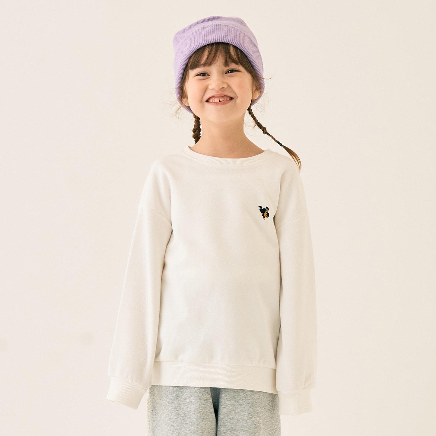 小熊刺繡加絨衛衣