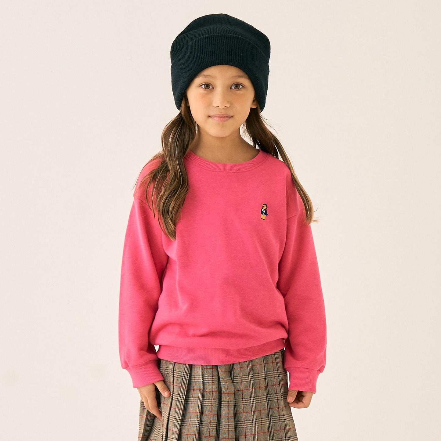 小熊刺繡加絨衛衣