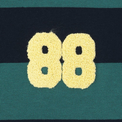 條紋毛圈繡長袖T恤