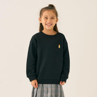 小熊刺繡加絨衛衣