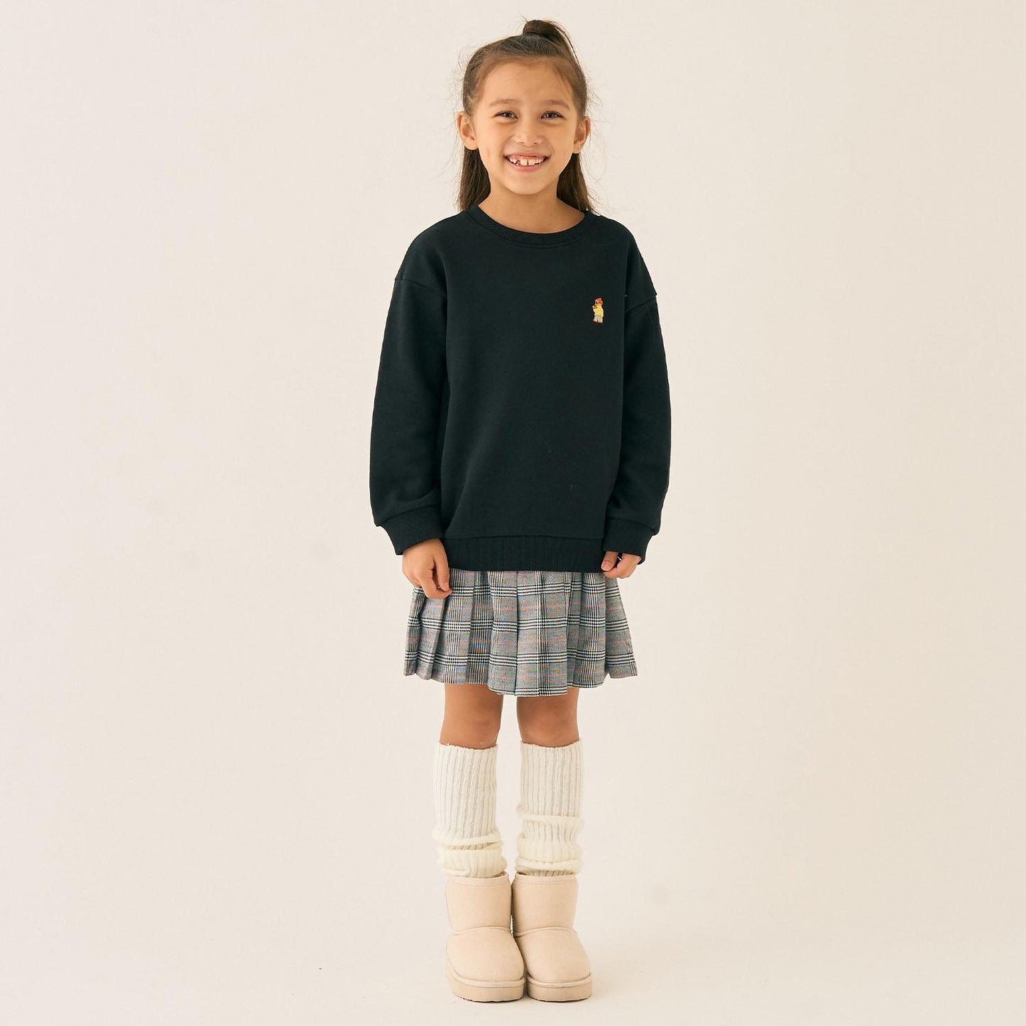 小熊刺繡加絨衛衣