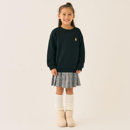 小熊刺繡加絨衛衣