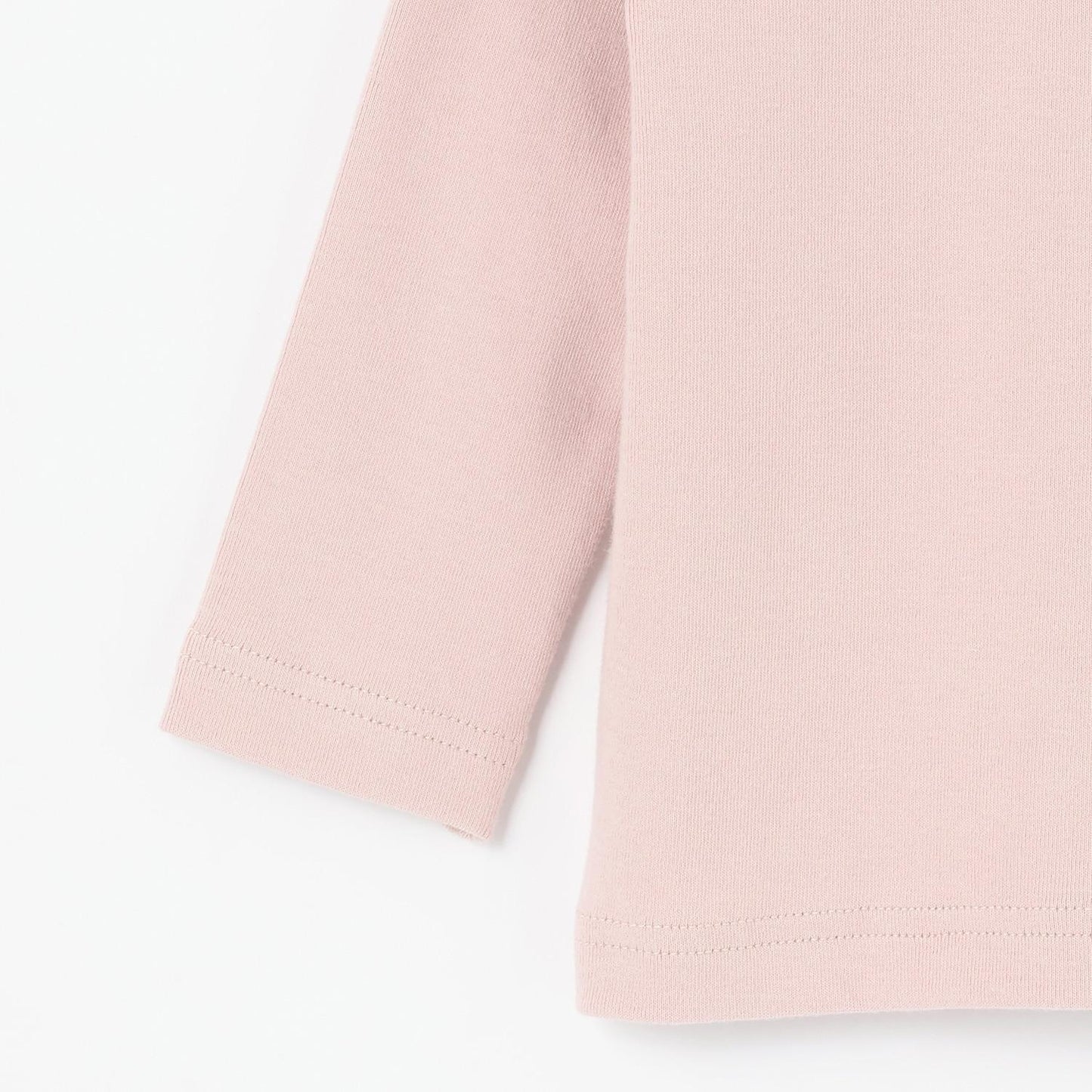 音符刺繡荷葉邊領微絨長袖T恤