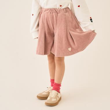 針織燈芯絨半身裙