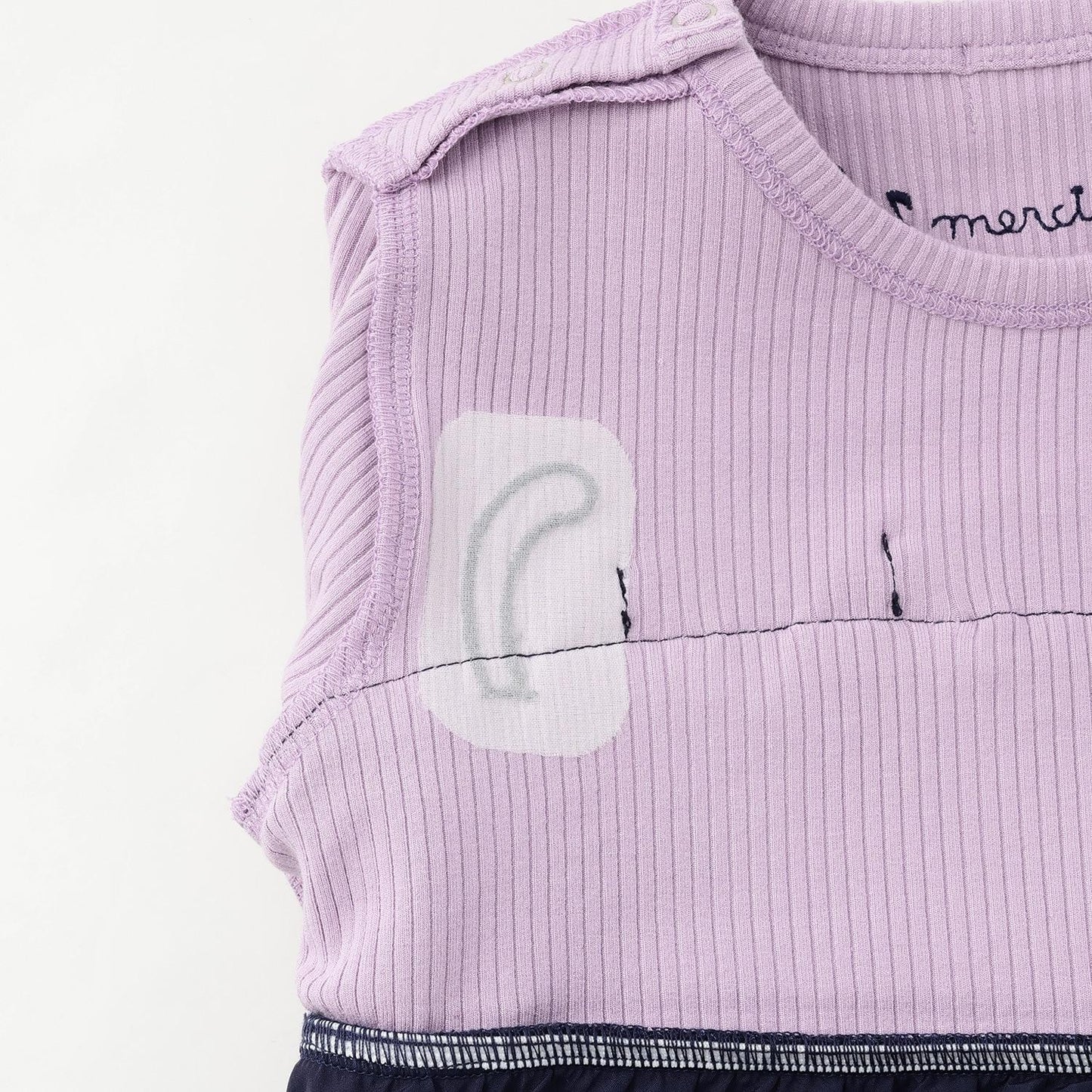 音符圖案雪紡層疊連衣裙