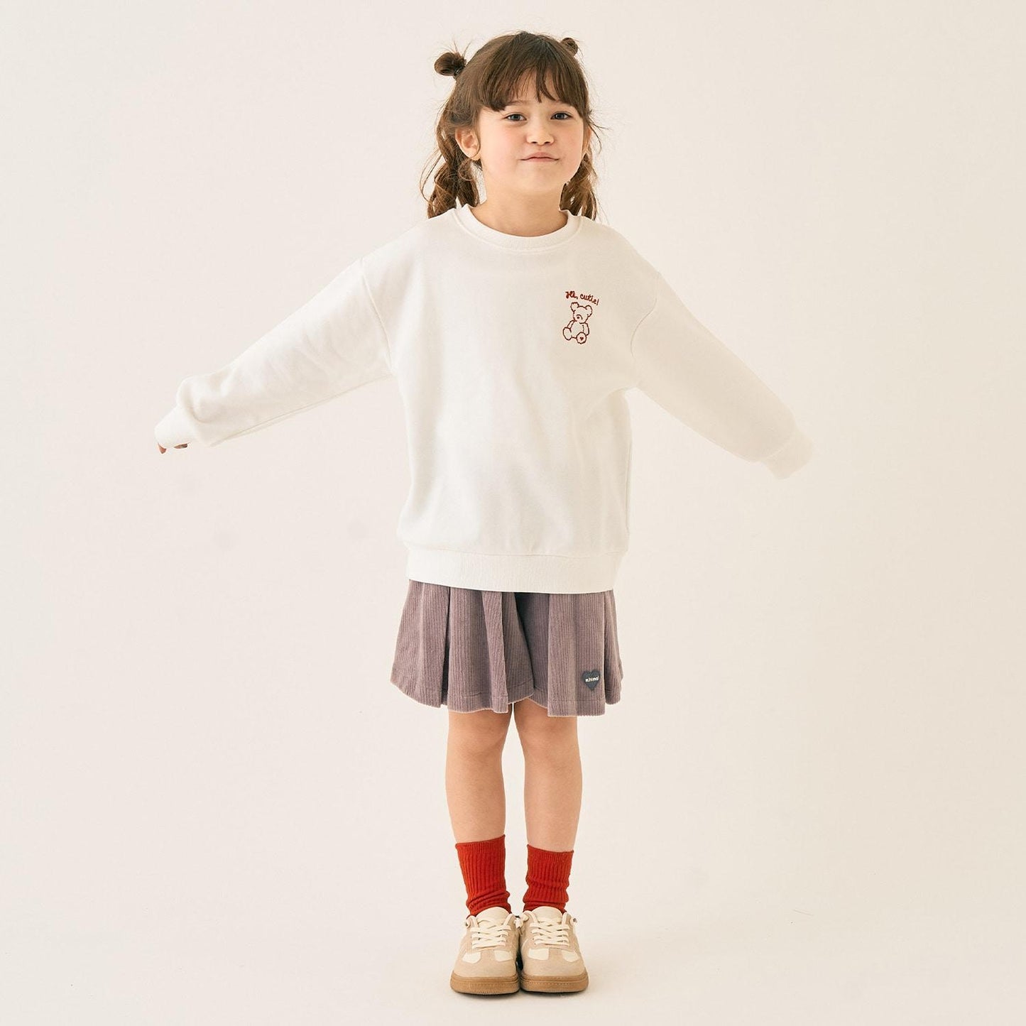 針織燈芯絨半身裙