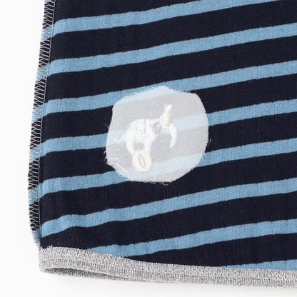 交通工具圖案拼接長袖T恤