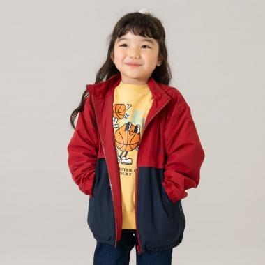 【防潑水處理】拼色防風夾克