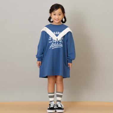 帶流蘇印花連衣裙