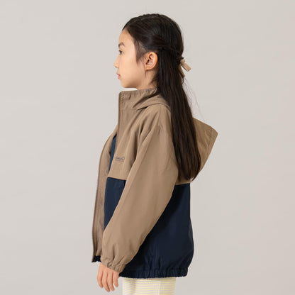 【防潑水處理】拼色防風夾克